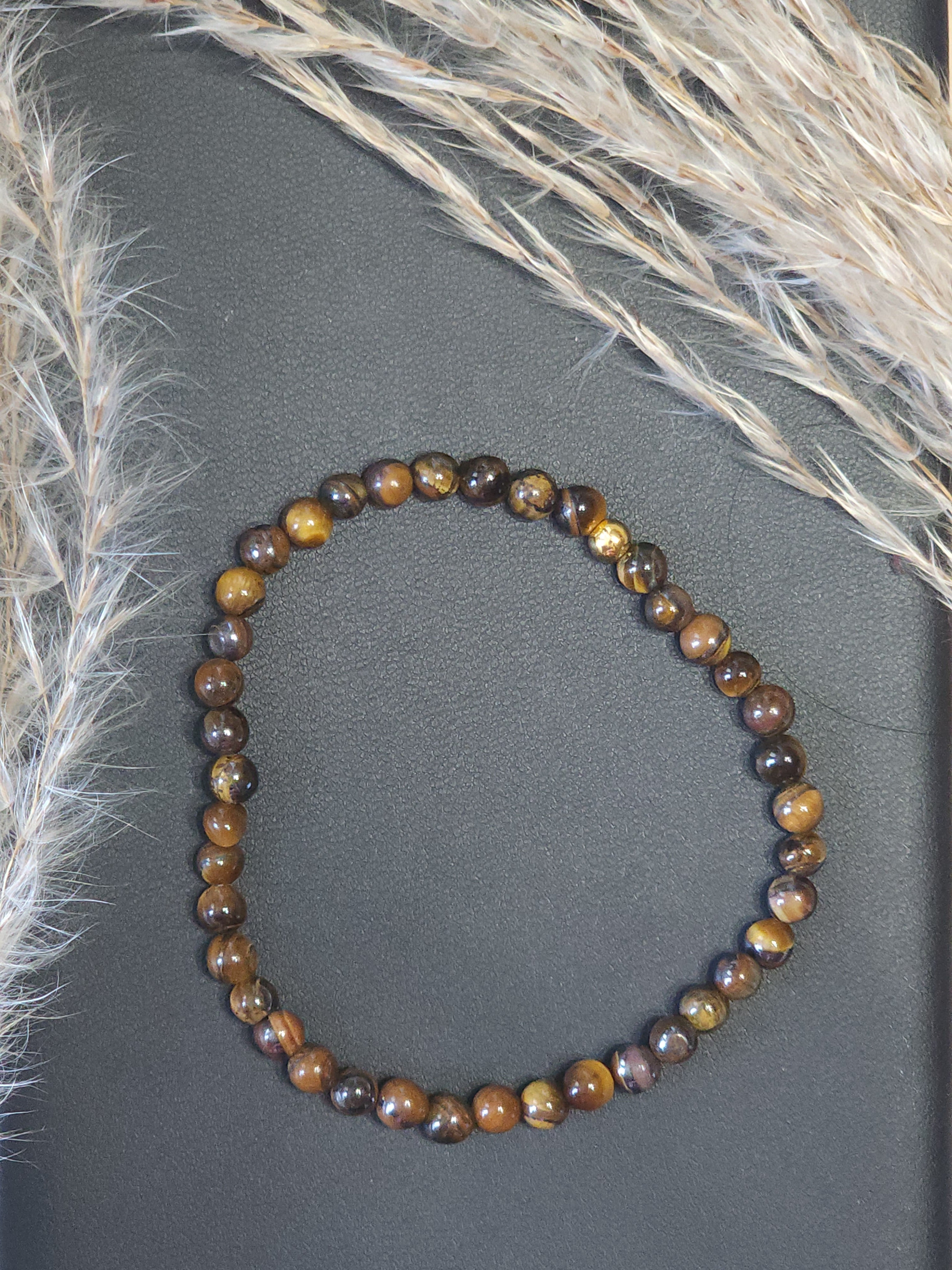 Pulsera de Ojo de Tigre Natural – Protección y Fuerza Masculina/Unisex