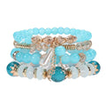 Bohemian Beaded Stackable Stretch Bracelet Set