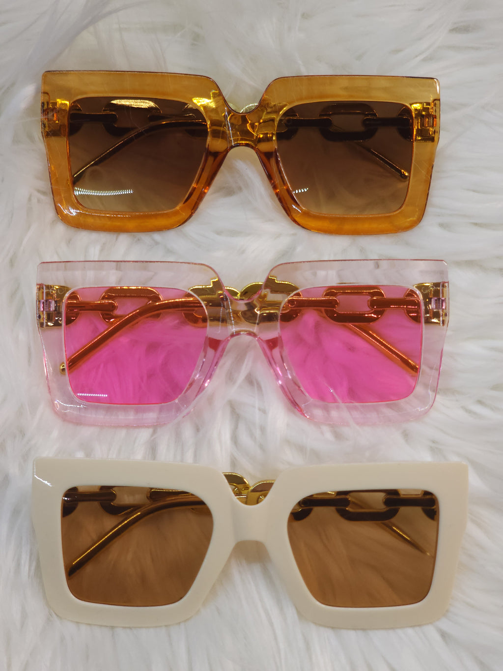 Set X3 Gafas De Sol Cuadradas Para Mujer / Lentes Retro Trendy