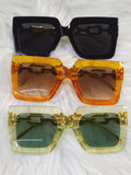 Set X3 Gafas De Sol Cuadradas Para Mujer / Lentes Retro Trendy