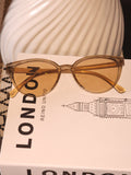 Adult Rounded Cats Eye Sunglasses,Clear