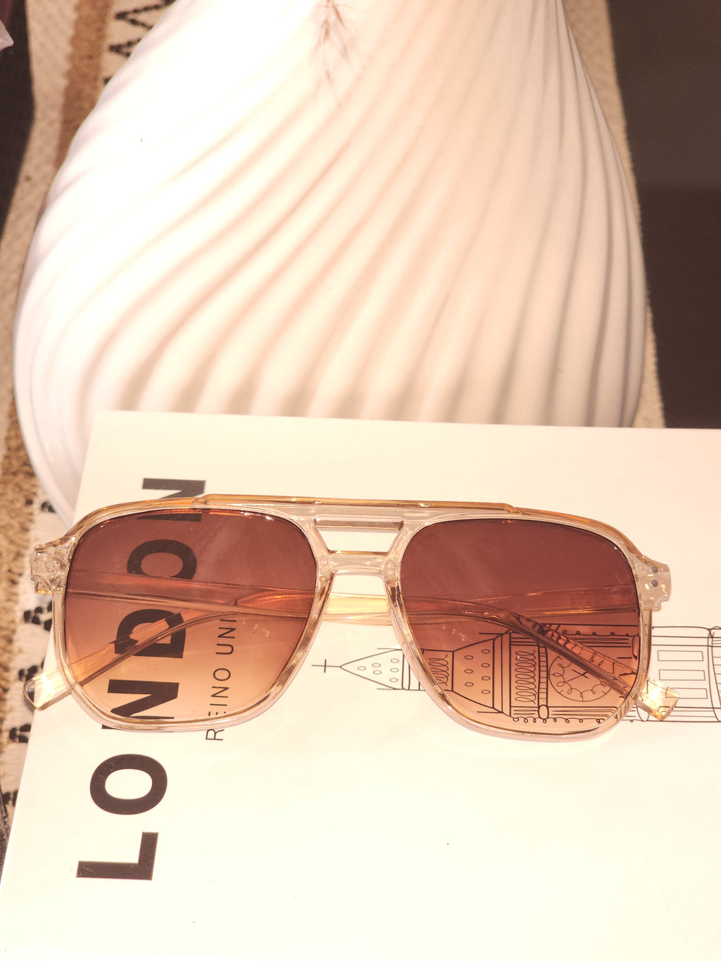 Lentes de sol estilo aviador retro para mujeres y hombres