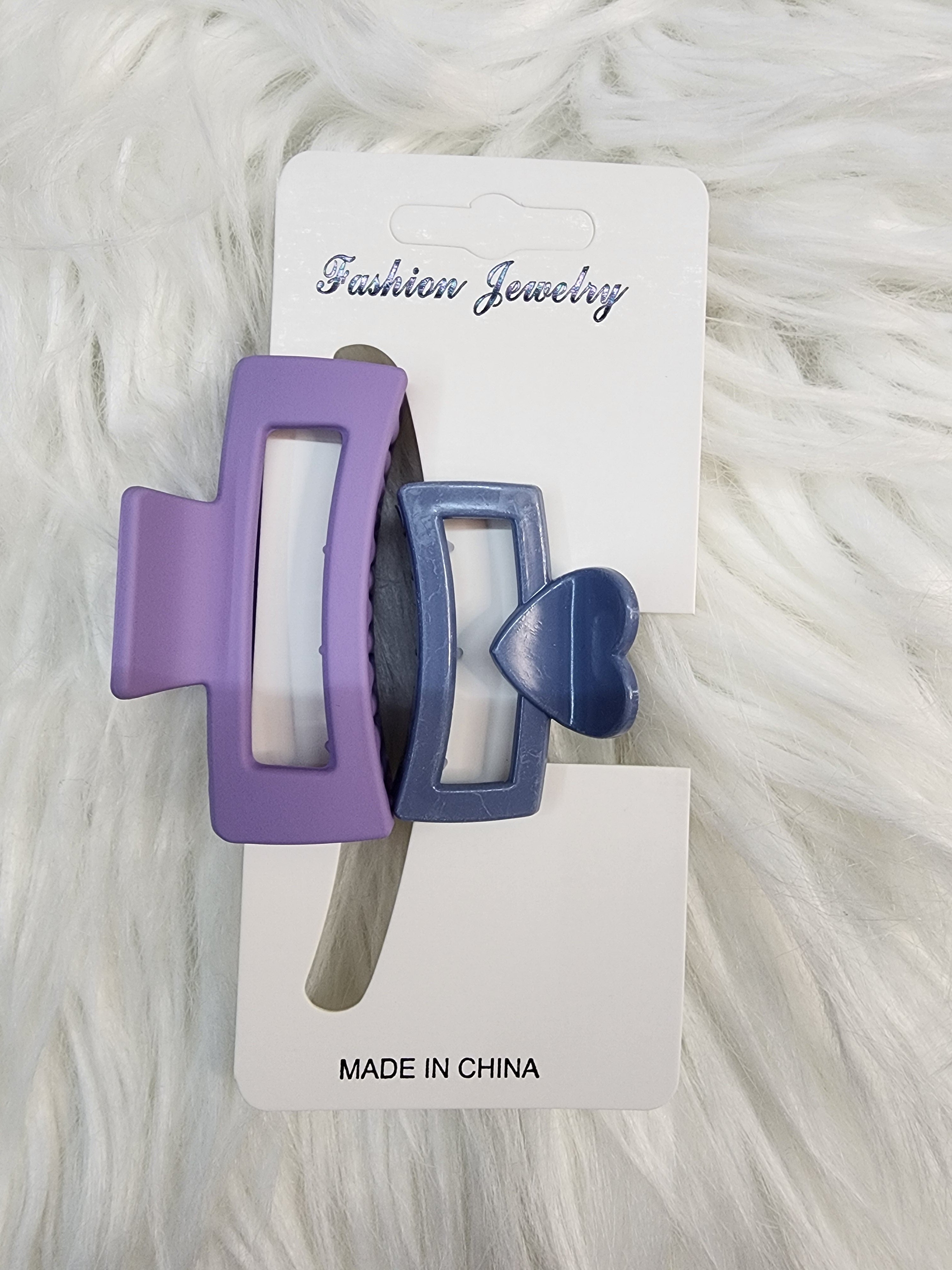 Duo Pack Pinzas de Cabello Lila (Estilo Coquette & Casual)